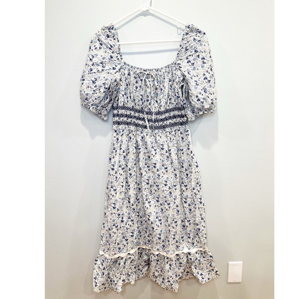Johnny was camille midi dress blue floral - Picture 3 of 7